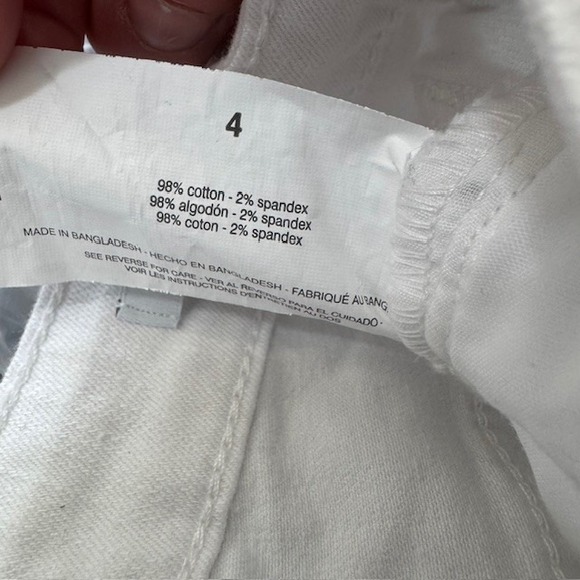 Nine West Chrystie Capri White Denim Jeans Women's Size 4 Cropped Stretch - Picture 6 of 12